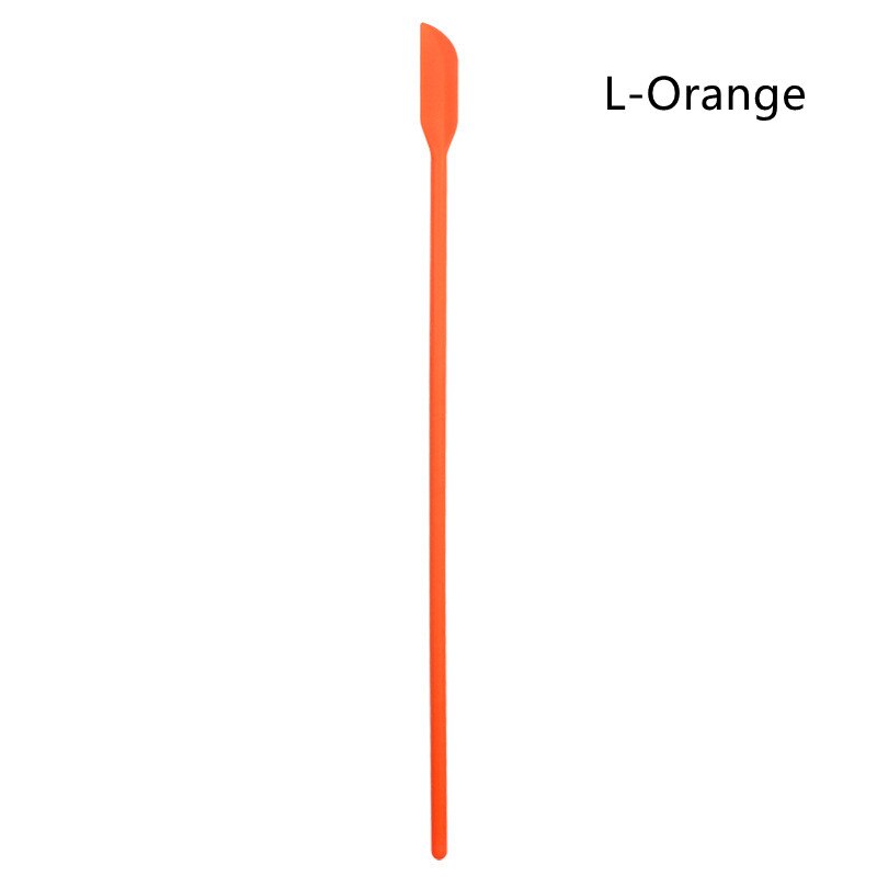 Mini spatule à pointe grattoir pour bouteille de maquillage, pour gâteau au beurre, Surface lisse, outil de cuisson, cuillère à mélanger le miel, 1 pièce: L-Orange