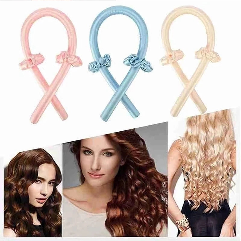 Heatless Curling Rod Curls Overnight Silk Tube Soft Wave Formers Hair Styling Heatless Curling Rod Women Hair Styling Tools