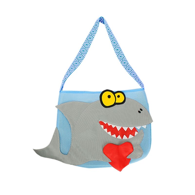 Net Mesh bag for kids Bath Toys Toddler Bath Toy Summer Vacation Shell Bags with Handmade Animals Mini Bag: shark