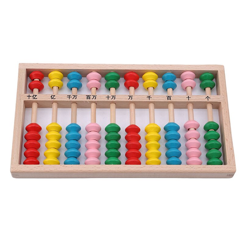 1 Pcs Wiskundige Rekenkundige Activiteiten Leuke Kleur Houten Abacus Educatief Baby Educatief Speelgoed