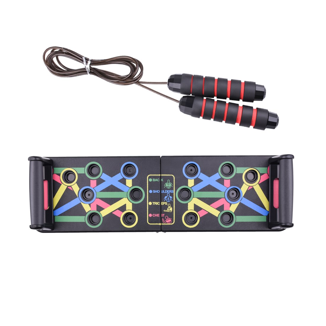 Push-up Rack Folded Board Set Abdominales Bar Multi-Function Fitness Home Gym Chest Muscle Grip Training and Exercise Equipment: Auburn