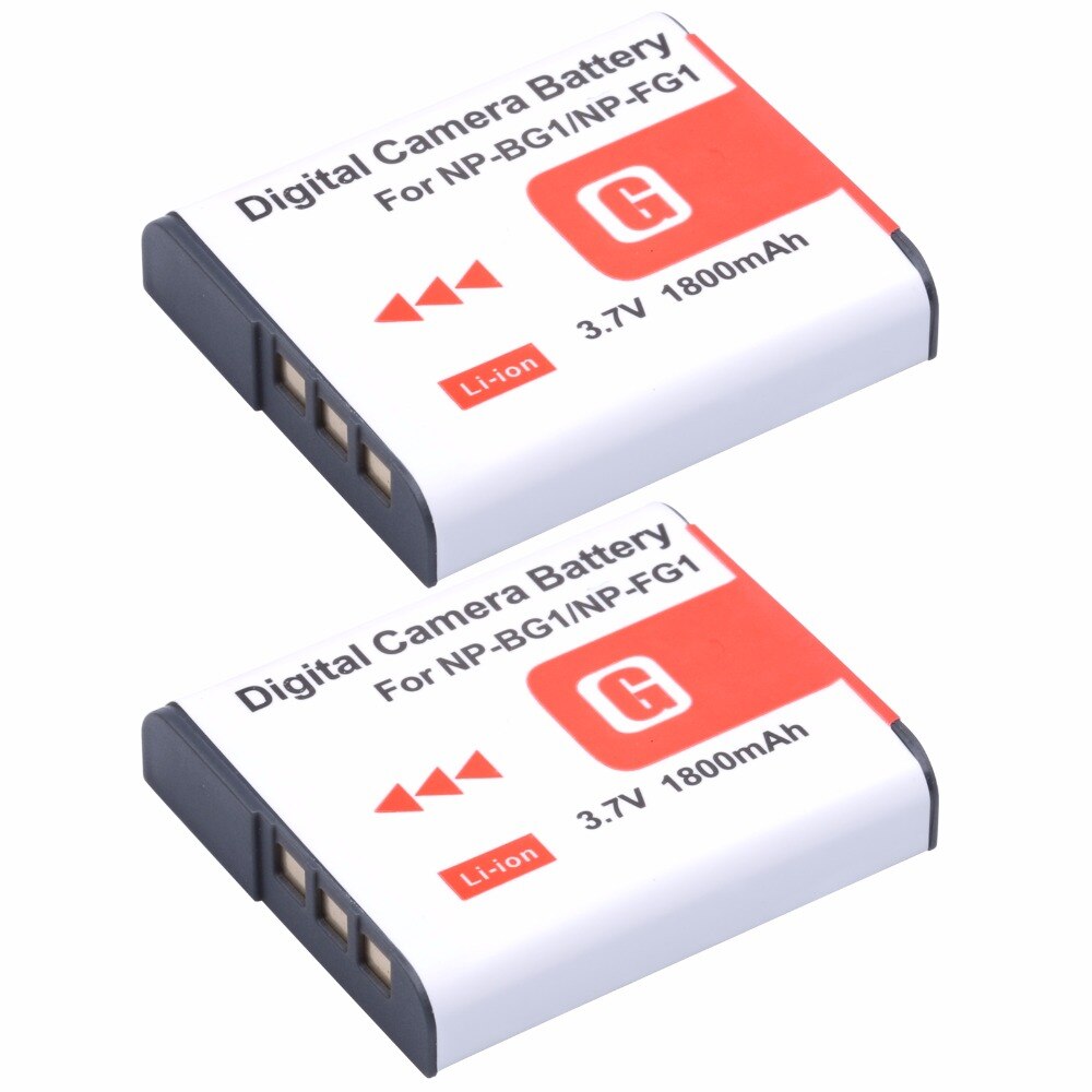 2Pcs NP-BG1 Np BG1 NP-FG1 Batterij Voor Sony Cyber-Shot DSC-H3 DSC-H7 DSC-H9 DSC-H10 DSC-H20 DSC-H50 DSC-H55 DSC-H70 DSC-H90