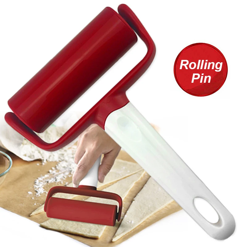 Rodillo de plástico ecológico para repostería, rodillo de masa con rueda de desplazamiento creativa, herramienta para hornear, accesorios de cocina prácticos