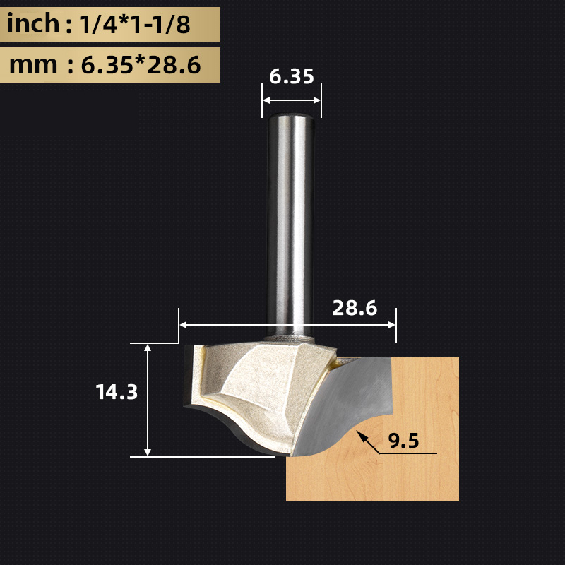 Tideway Round Bottom Clearing Bit Grade Woodworking Cutters CNC Tool Line Type Trimming Milling Cutter For Wood