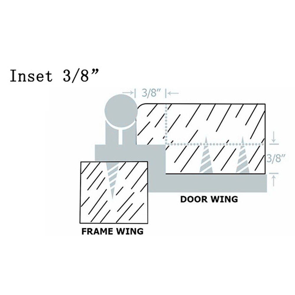 2pcs 3/8" Overlay Cabinet Door Hinges Flush Cabinet Hinges Matte Black American Style Self-closing Hinge