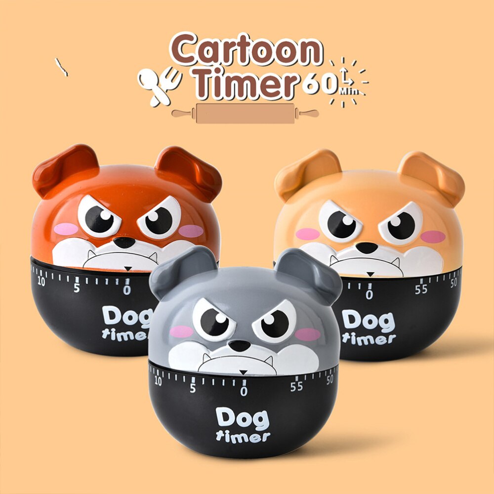 Kitchen Mechanical Grey Timer and Cartoon Bake for Cooking Timer