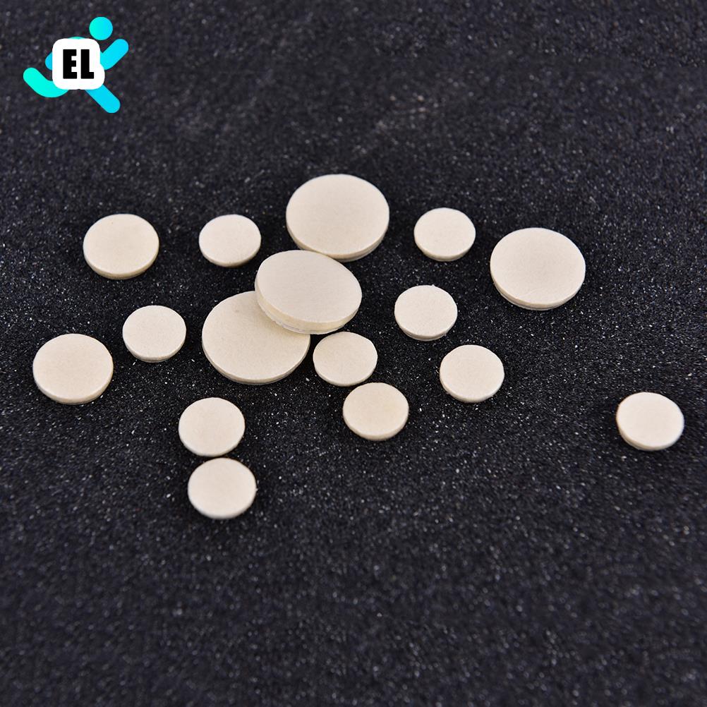 17Pcs Klarinet Leren Pad Key Pads Witte Muzikale Houtblazers Wind Muziek Instrument Vervanging 17.2Mm 15.3Mm 11.8Mm 10Mm Wit