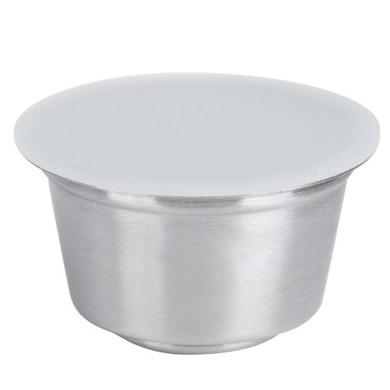 Capsule de café réutilisable d'acier inoxydable de filtre de café de tasse de Capsule de café adaptée à la cafetière de Dolce Gusto: WHITE