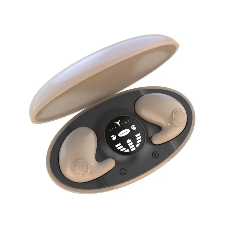 Sleep Invisible Stereo Headset IPX5 Waterproof Wireless Bluetooth Earphone Earbuds with Mic for Phone Bluetooth 5.3 Headphones: Blue