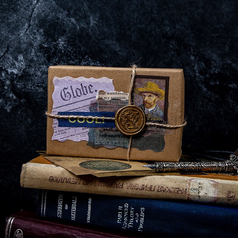 60PCS/bag Vintage Old Newspaper Series Mixed Material Package DIY Scrapbooking Junk Base Collage Wrapping material paper