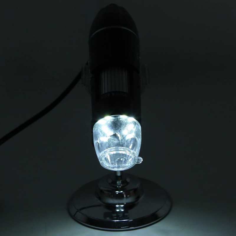 8LED Microscope 1600X USB Digital Microscope Adjustable 8LED Portable Electronic Microscope with Stand USB Digital Microscope