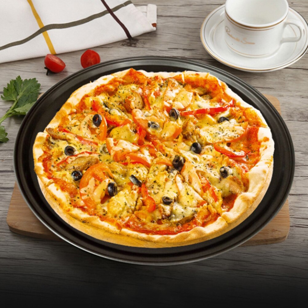 32Cm Non-stick Pizza Pan Pizza Lade Ronde Pizza Bakplaat Sterke Bakken Tool Diepe Schotel Pan Tray mold Mould Bakken Tools