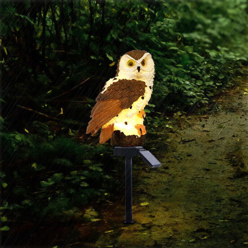 Waterproof Solar Powered Owl Animal Pixie Law LED Landscape Garden Lighting Dusk to Dawn Outdoor Security Path Lights