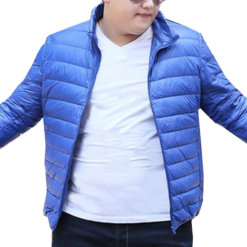 Höst vinter män vinterjackor plus size byst 155cm 5xl 6xl 7xl 8xl 9xl långärmad vinterjacka män: Blå / 4xl(72-85kg)