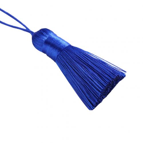 Mini Draad Stof Kwastje Fringe Kwasten Maken Fringe Trim Kwasten Naaien Accessoires Voor Sieraden Diy Hanger Armband Sleutel: Blauw
