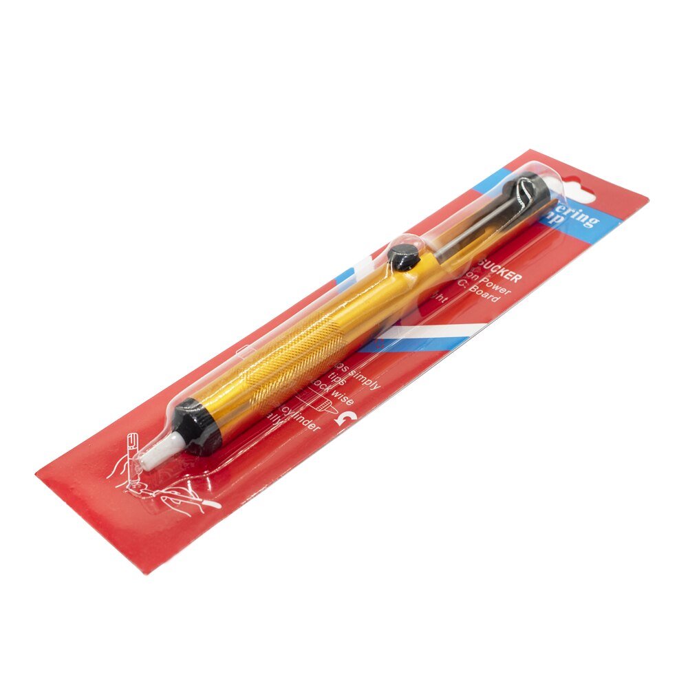 1Pcs Aluminium Solder Sucker Desoldering Pump Tool Suction Tin Pen Removal Device Blue Vacuum Soldering Iron Desolder