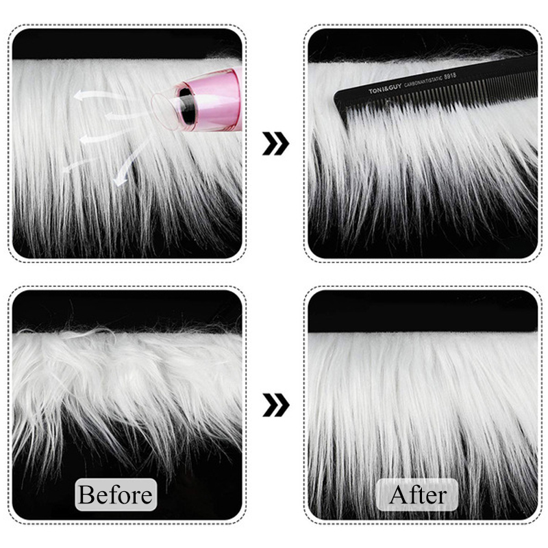 1.5m bånd i fuskepels gjør-det-selv-klær sy myk listverk trimming stoff hjemmedekorasjon sy kostyme plysj pels stripe