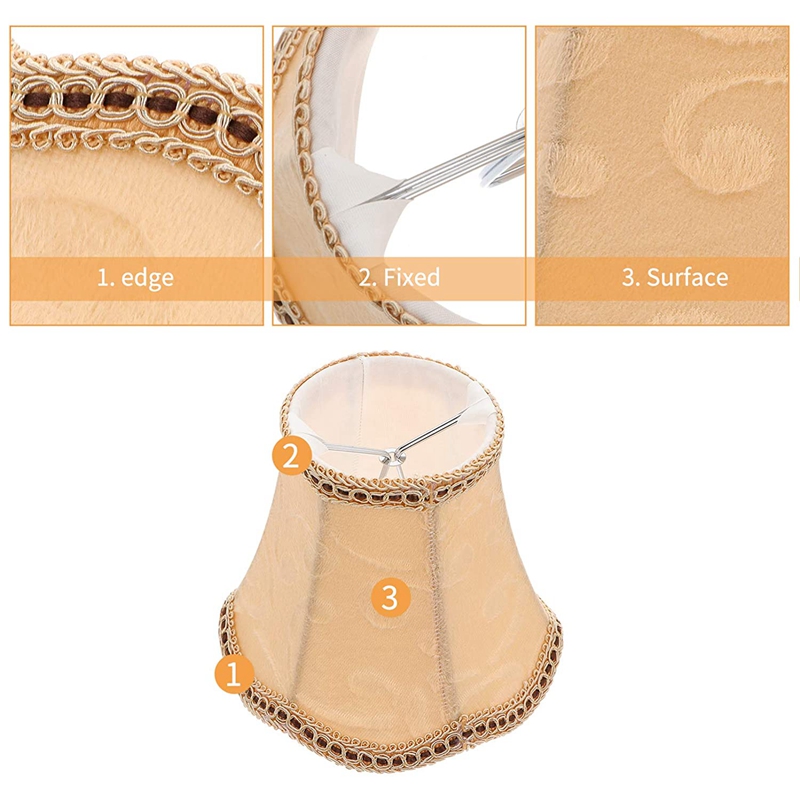 2X Table Lamp Shade Fabric Cloth Clip On Light Shades Lamp Cover Drum Shade Lampshade Bulb For Floor Lamp Home