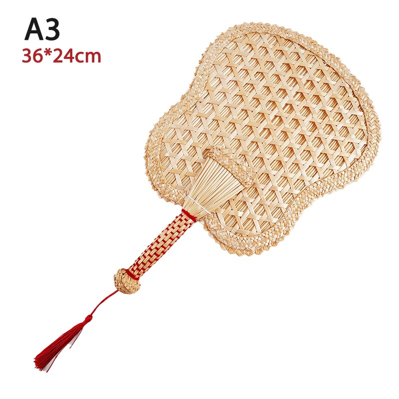 Éventail en paille tissé à la main, décoration , naturel, vieux été: A3