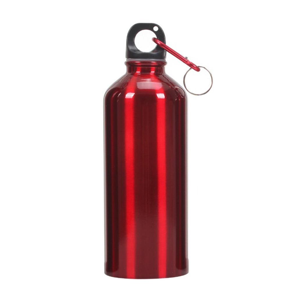 Vattenflaska i aluminium 400ml 500ml 600ml utomhusmotionscykel sportvattenflaskor dricksvattenkokare med lock lätt att bära: 500ml röda	