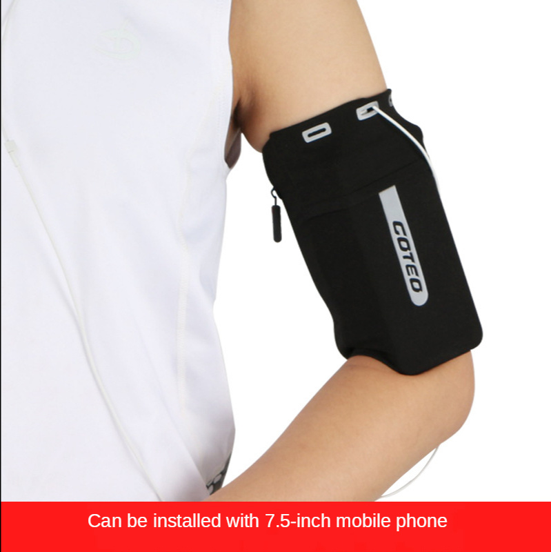 Double Pocket Slender Sports Running Arm Band Case Bag Telephone Wallet Holder Outdoor Pouch on Hand Gym Cover for Iphone 12 11