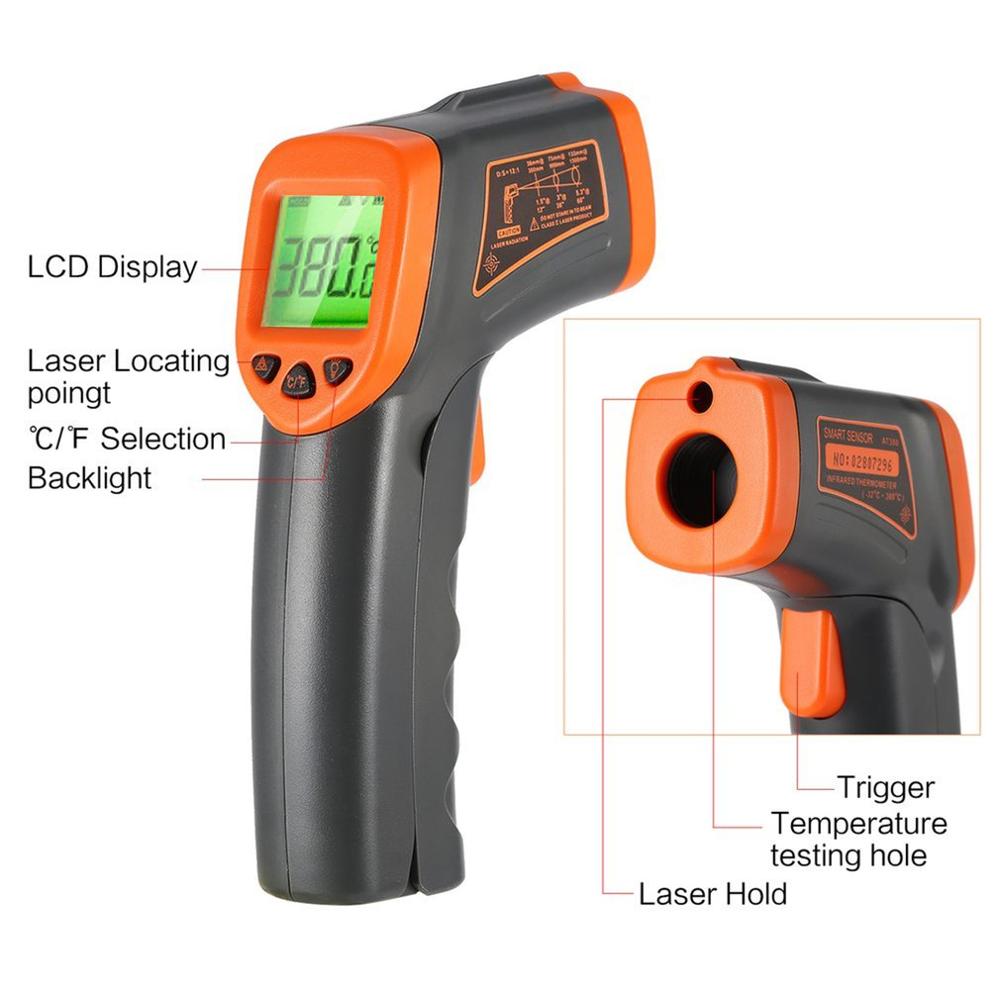 In Stock Digital Thermometer Infrared Non-contact Infrared Thermometer With LCD Backlight Termometro Infravermelh: TYPE8