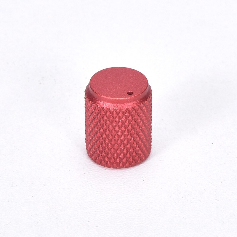 5pcs Diameter: 12mm Height: 15mm Aluminum Knurled Volume Potentiometer Knob Black/Silver/Red/Gold