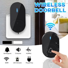 5 Level Wireless Smart Home Doorbell Kit Intelligent Home Security Doorbell Adjustable 300M Remote US Plug Smart Door Bell