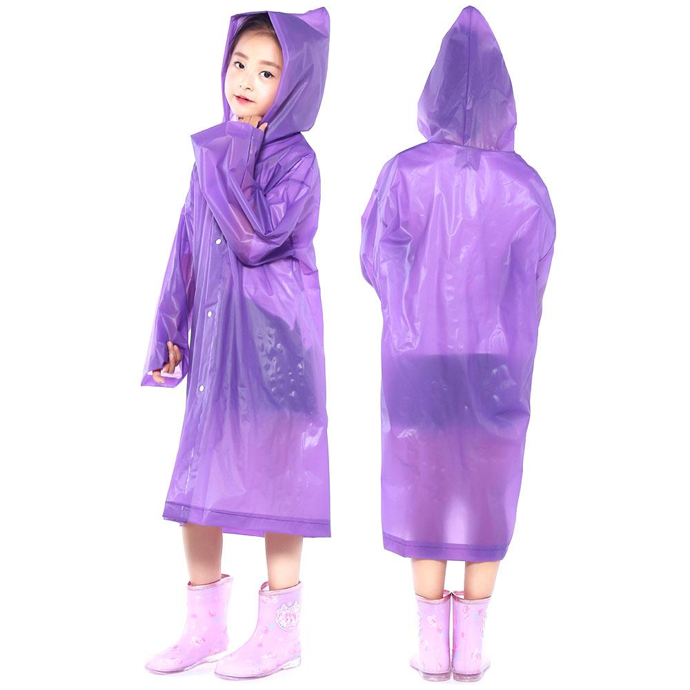 Polychromatic Raincoat Rain Coat Hood Hiking Accessories Adult Raincoat Emergency 2mm Cover Child EVA Outdoor Transparent