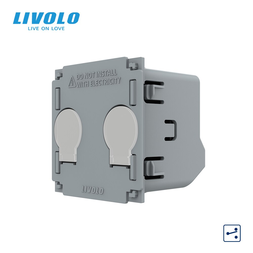 LIVOLO-Base de pantalla táctil de 2 vías, interruptor cruzado, accesorios de bricolaje, sin placa y Panel, para reemplazo, productos de bricolaje: 2Gang