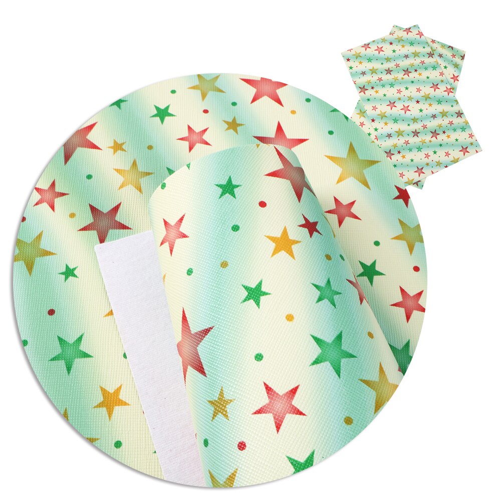 20*34cm Starfish Rainbow Patterns Printed Synthetic Leather,DIY Handmade Materials For DIY Earrings Crafts,1Yc4739: 1071217002