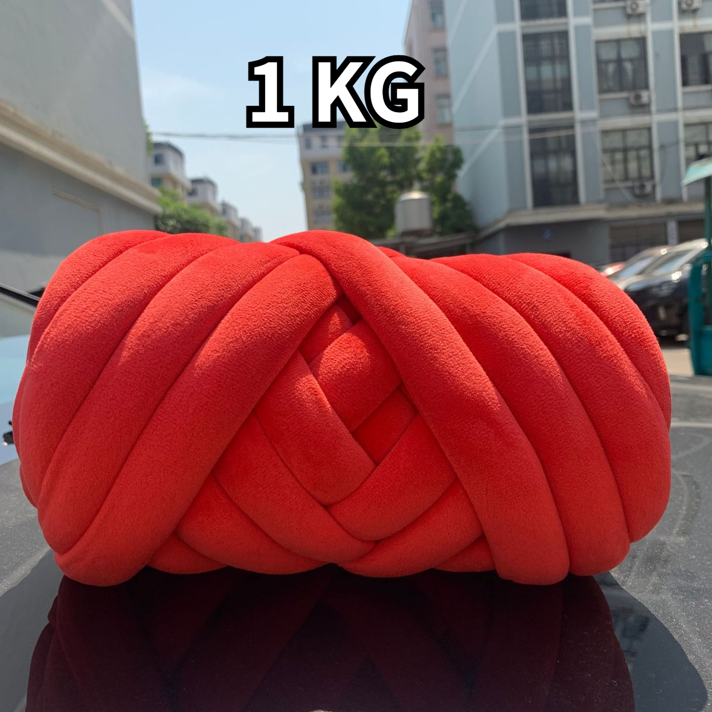 1KG 1000G Super Velvet Chunky Yarn Thick Bulky Giant Thread White Bag for Hand Knitting DIY Arm Soft Big Blanket Carpet 자이언트얀: Red