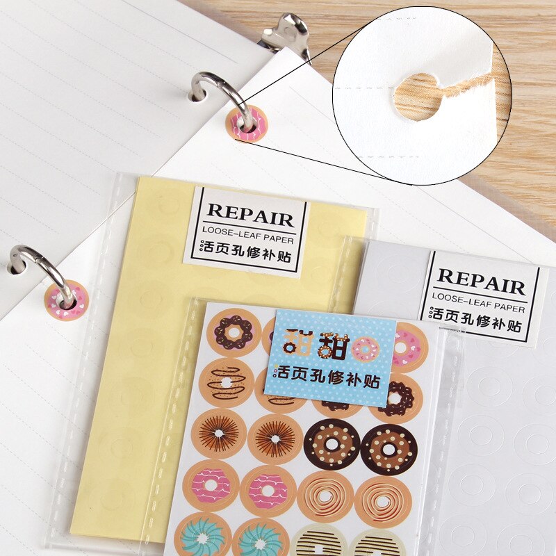10 -pack 280 gaten diy gat reparatie stickers losse bladen  a4 a5 a6 notitieboek ring stickers kinderzegel stickers papieren label