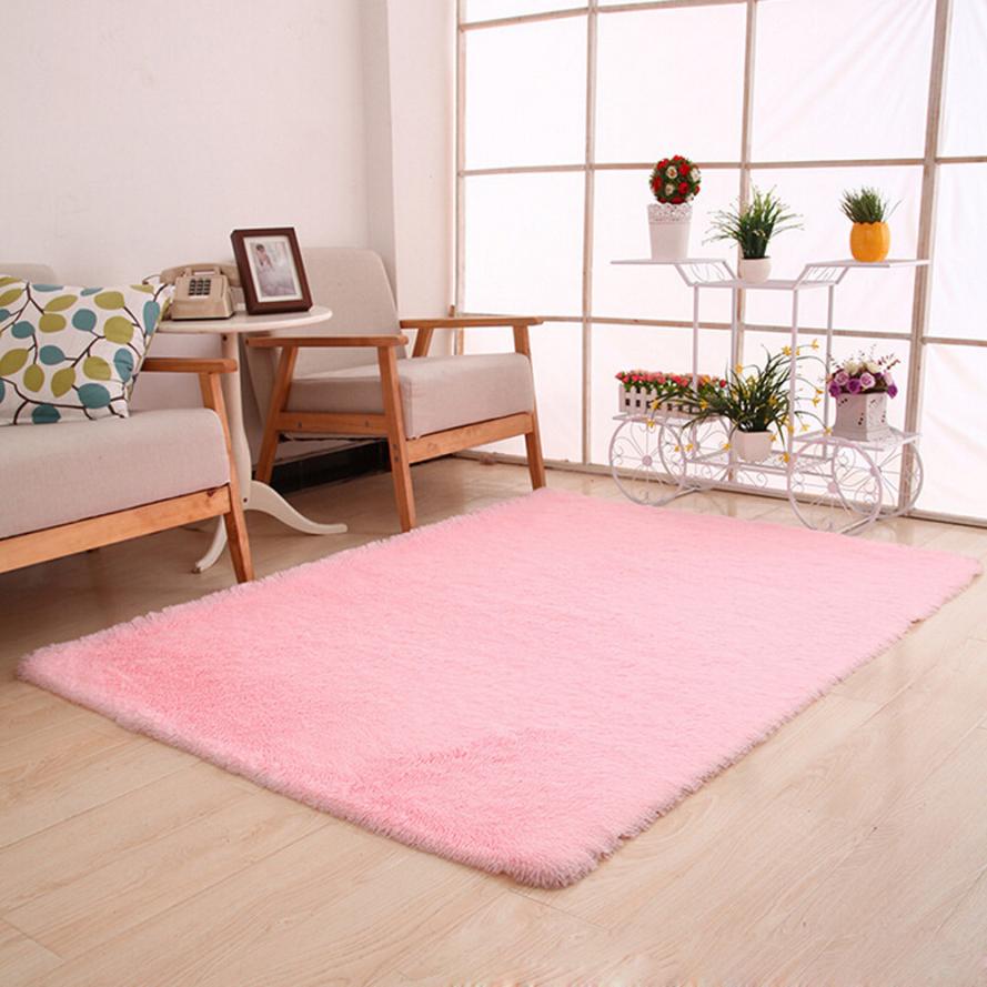Tapis moelleux anti-dérapant Shaggy zone tapis salle à manger maison chambre tapis tapis de sol 50*80cm directe wu7 30 +