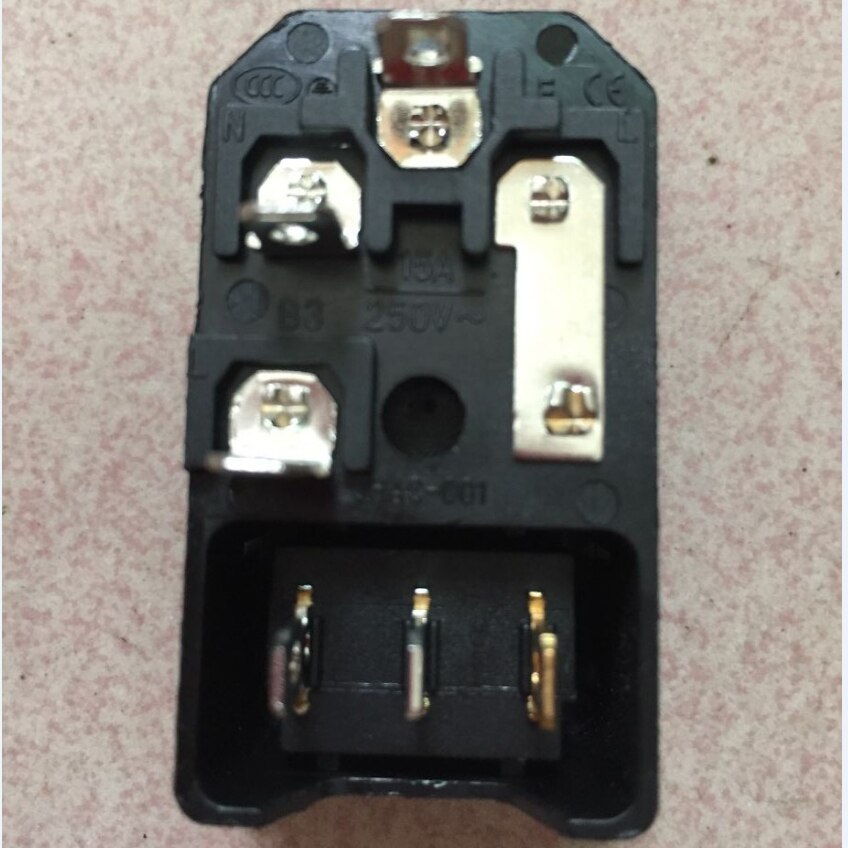 10x Power Entry Module - IEC C14 Inlet Socket with Fuse Switch & Red Rocker Switch - 15A 250V