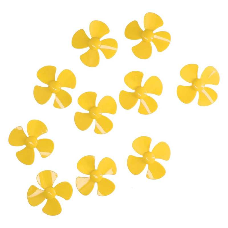4 Blades Propeller Boot Propellers Met 2Mm Gat Voor Afstandsbediening Auto Model: YELLOW