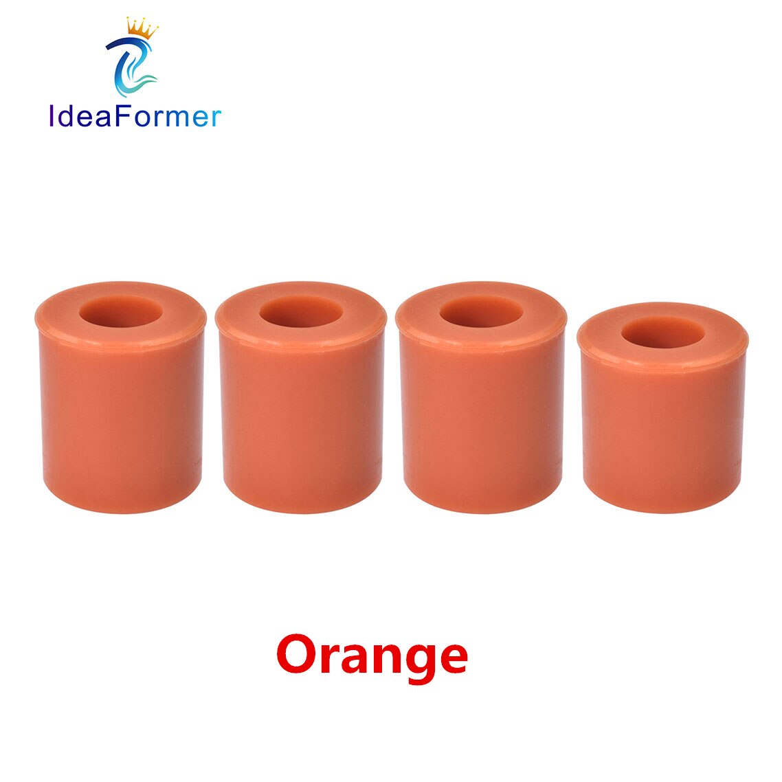 Plateau chauffant, colonne de nivellement en silicone pour imprimante 3D, pièces résistantes aux hautes températures, ensemble de 3 longs et 1 court, pour presse CR10, CR10S: Orange