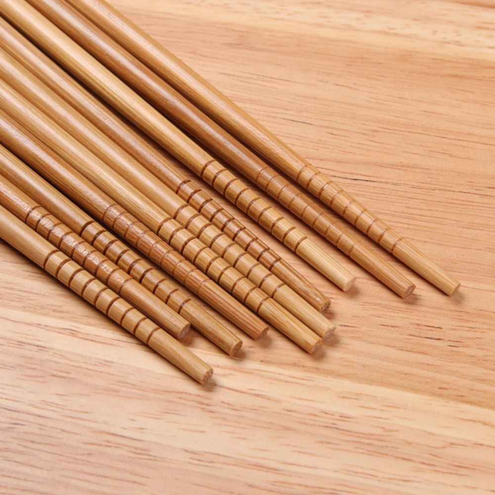 Juego de utensilios de mesa hechos a mano, 5 pares, paquete de herramientas para , palillos chinos japoneses, varias naturales, juego de bambú para cocina, hogar y Hotel