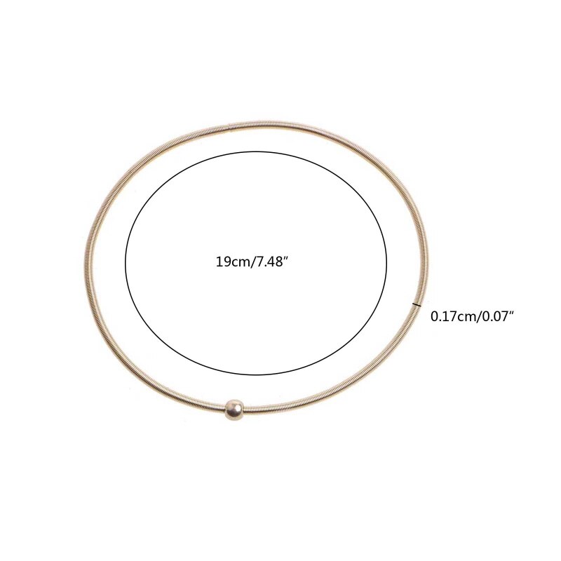 10 Pieces/set Rose Gold Guitar Spring Bracelets Stack Carbon Steel Coil String Bangle Wirstband Stackable Jewelry