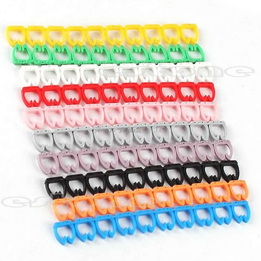 100Pcs RJ45 RJ11 RJ12 Color Numeric Cable Label Mark Whosale