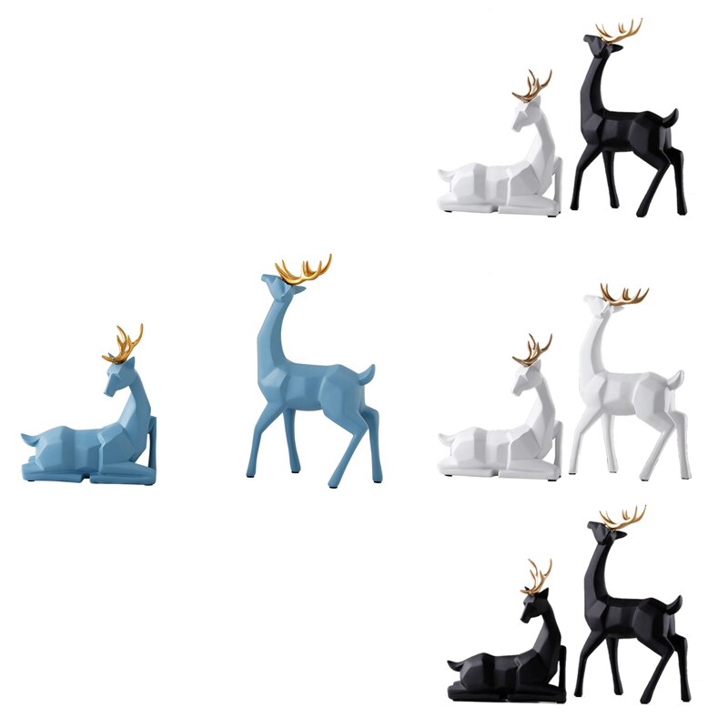 AT69-Hars Herten Standbeeld Sculptuur Nordic Woondecoratie Desktop Decoratie