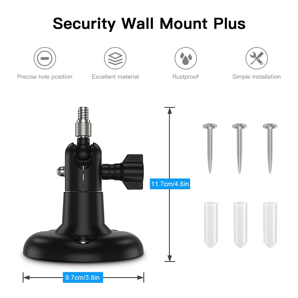 3 Pack Adjustable Wall Mount for ARLO HD/ARLO PRO/ARLO PRO2/ARLO GO/ARLO ULTRA/WYZE CAM PAN Home Camera Mounting Bracket Outdoor