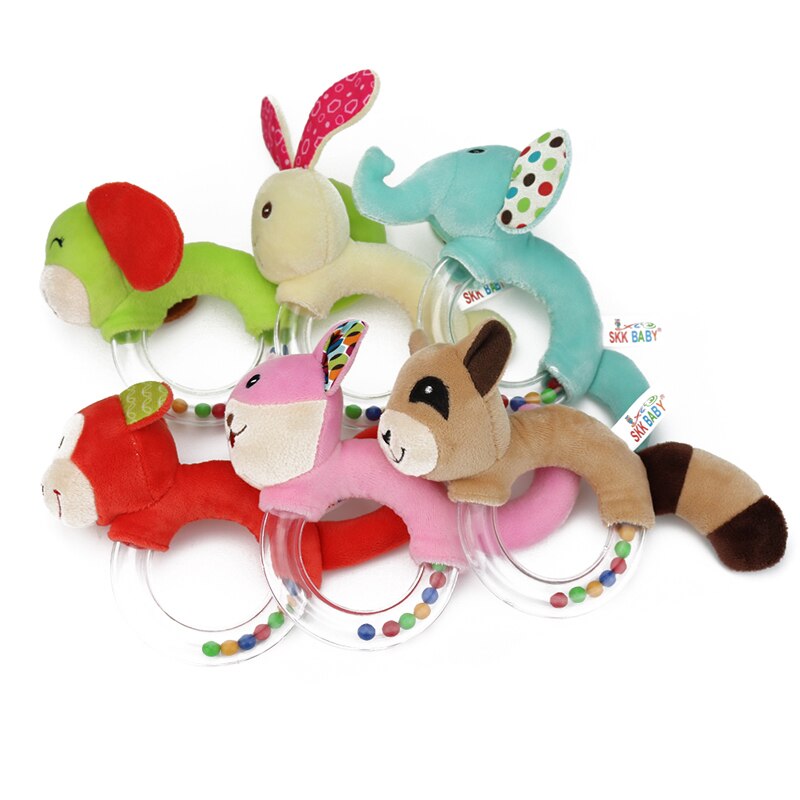 Nowe nowe zwierzę dziecko pluszowa zabawka kot/szczeniak/słoń/królik/niedźwiedź/małrocznie grzechotka dziecko słuchanie chwyt sensoryczny dzwonek ręczny zaspokoić prezent
