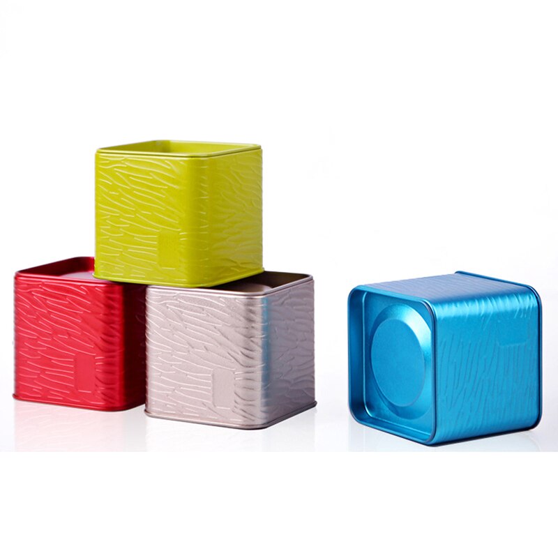 Portable Tea Cans Tin Cans Universal Small Tea Jar Tea Boxes Tea Leaves Container Tea Caddy Square Tea Canister