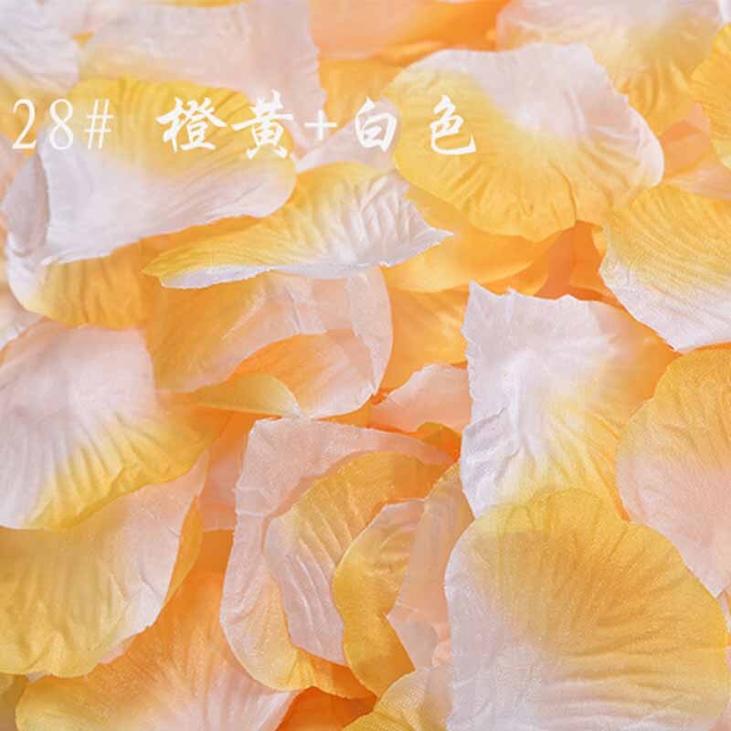 500Pcs/Pack 5*5cm Flower Petals Wedding Dried Rose Petals Artificial Petalas De Rosa Decorations Marriage Room Flower Rose: 28-As picture