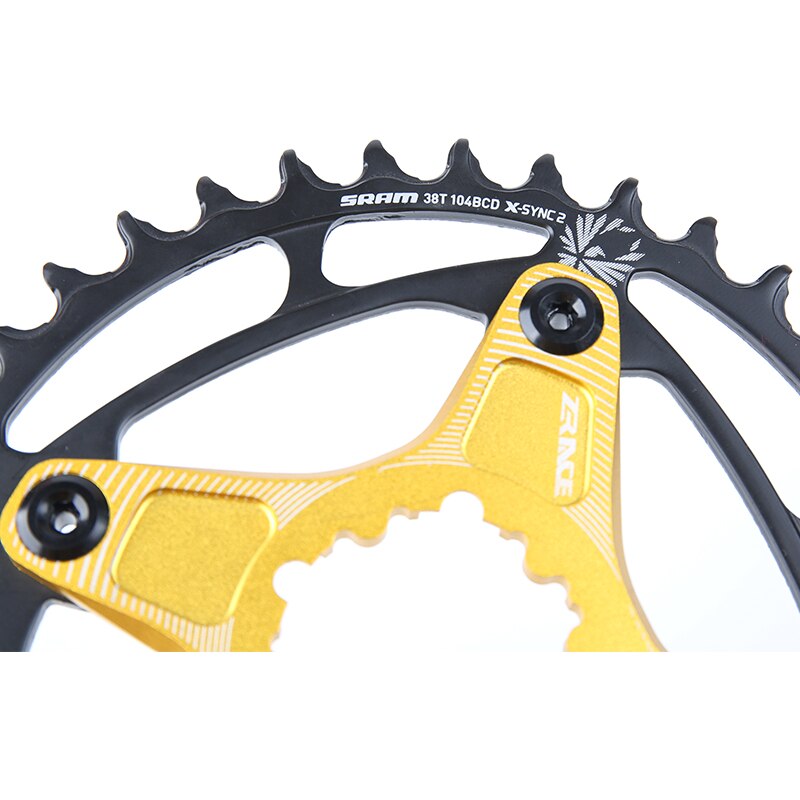 Cadena de acero SRAM EAGLE 34T 38T 104 BCD con adaptador de montaje directo ZRACE para corona de bicicleta de montaña MTB de 12 velocidades 6mm offset
