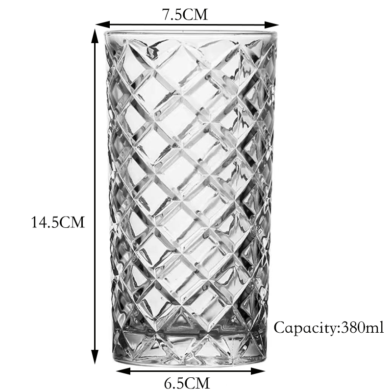 Vaso de vidrio Mojito HighBall, vasos de Bar, vasos de vidrio para agua, jugo, cerveza, bebidas, cócteles: Transparente