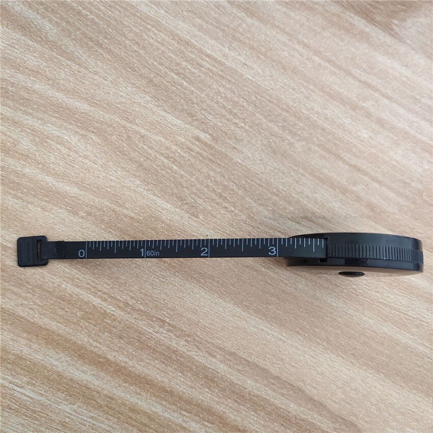1PC 1.5m/60inch Black/White Tape Measures Measuring Ruler Portable Retractable Mini Sewing Rulers Measuring Tape Tools: Black