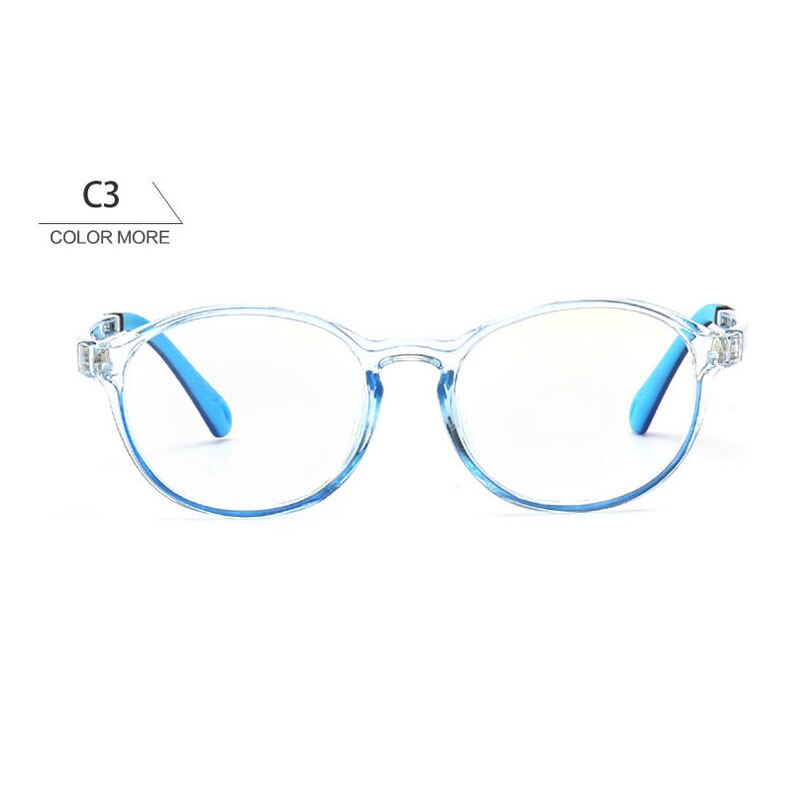 Round Kids Prescription Computer Glasses Optical Frame Blue Light Blocking Children Boy Girls Anti Reflective Eyeglasses UV400: C3