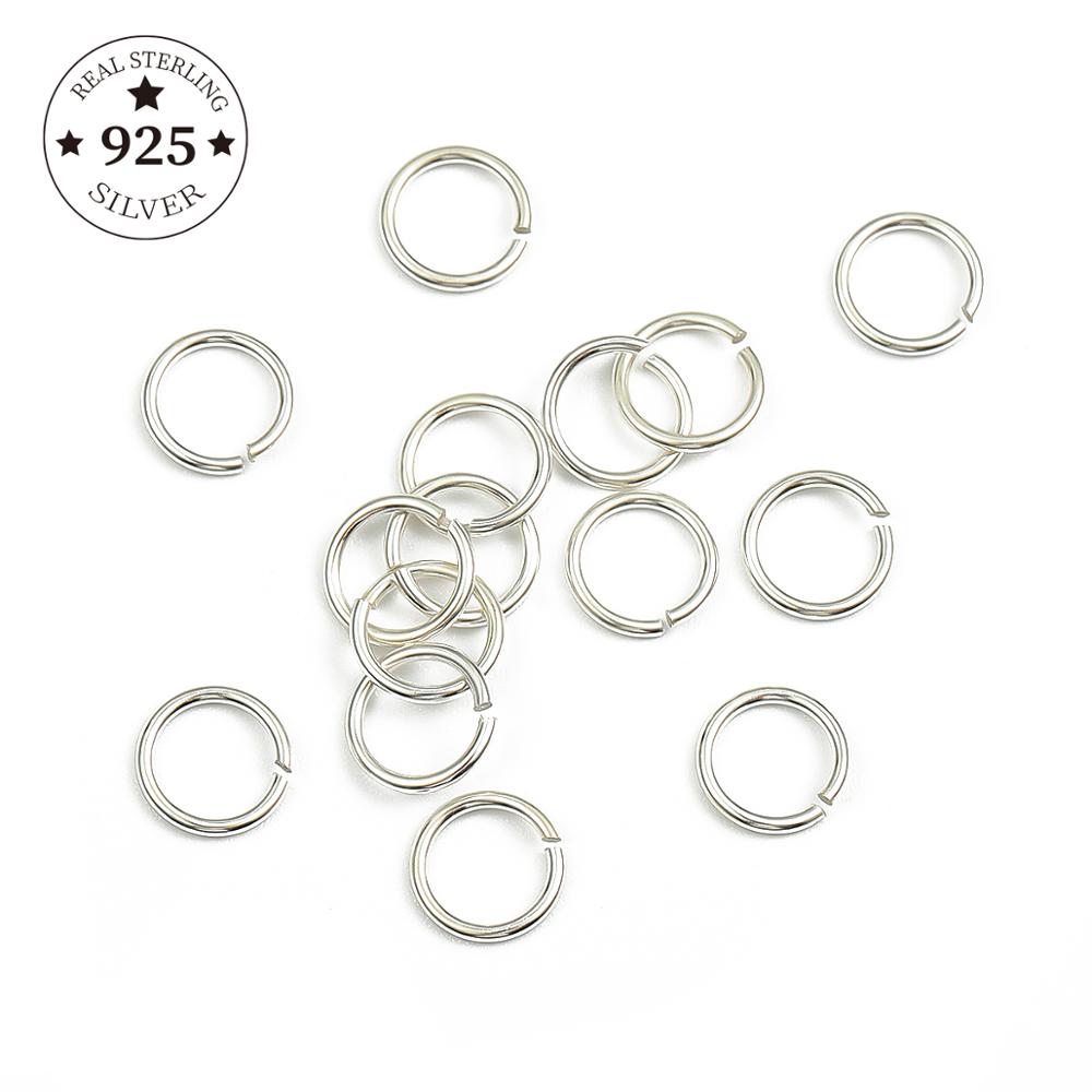 925 Sterling Silver Findings 20pcs/lot 3 4 5 6mm Single Loops Open Jump Rings Split Rings Connectors For DIY Jewelry Making